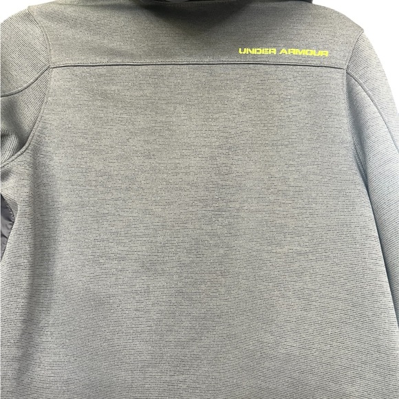 Under Armour Gray Jacket with Neon Yellow Trim, Youth Large - Picture 5 of 5